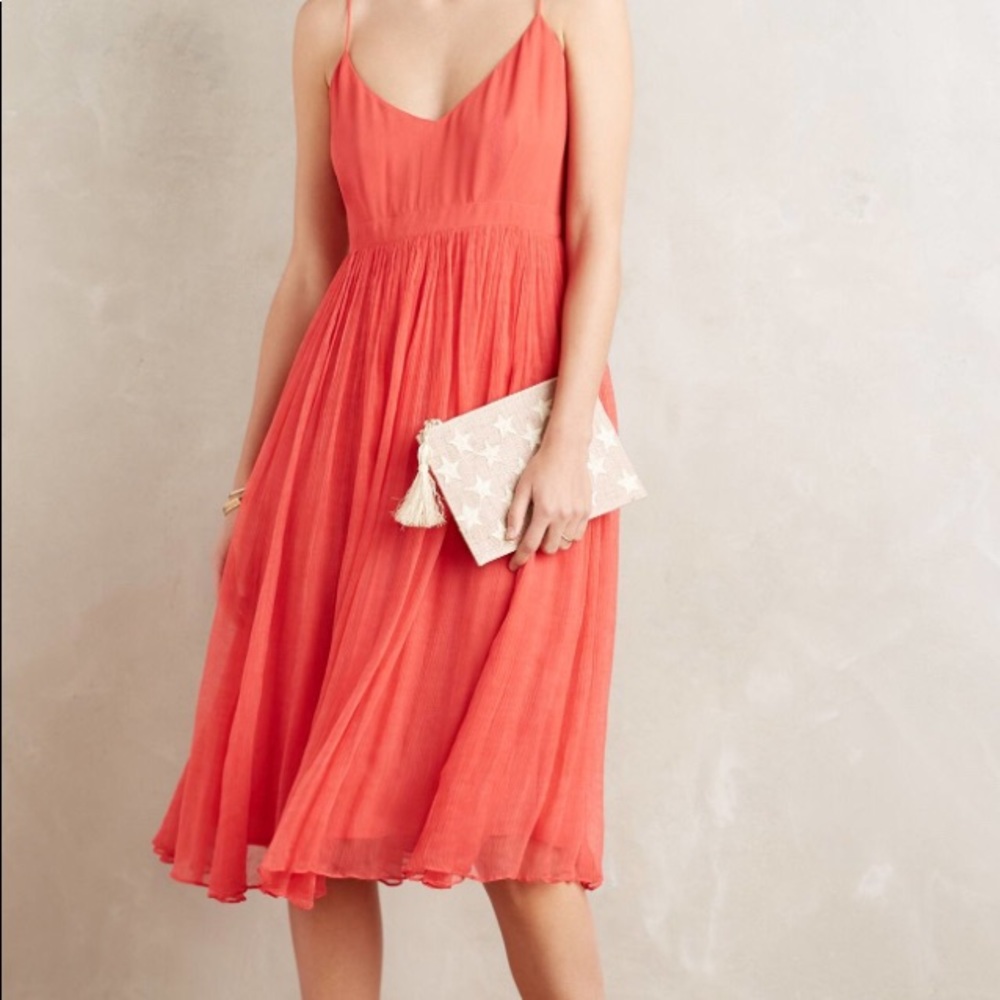 Anthropologie chiffon dress